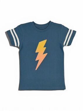 Boys' Teal Short-Sleeve Lightning Graphic Tee
